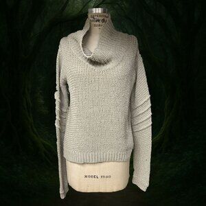 Helmut Lang Taupe Cowl Sweater